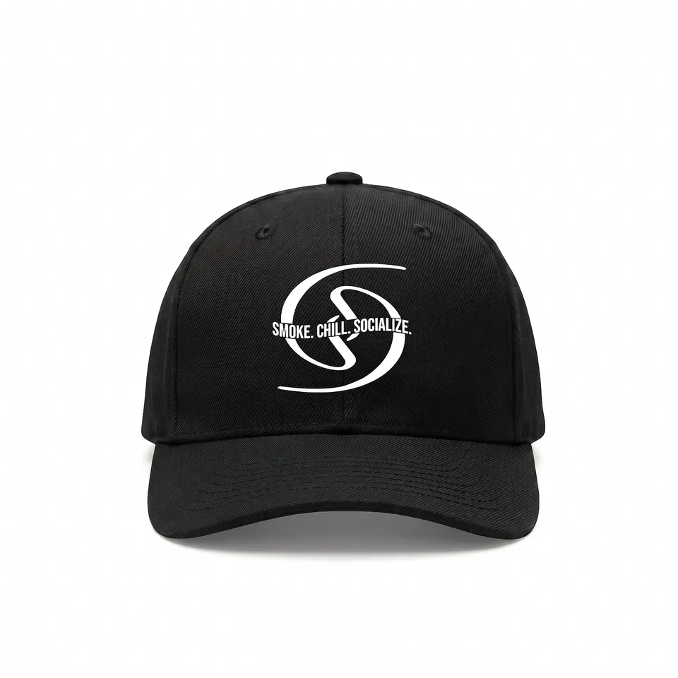 social-smoke-smoke-chill-socialize-cap-black-snapback-kappe image 1