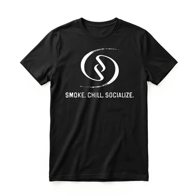 social-smoke-smoke-chill-socialize-t-shirt-black image 1