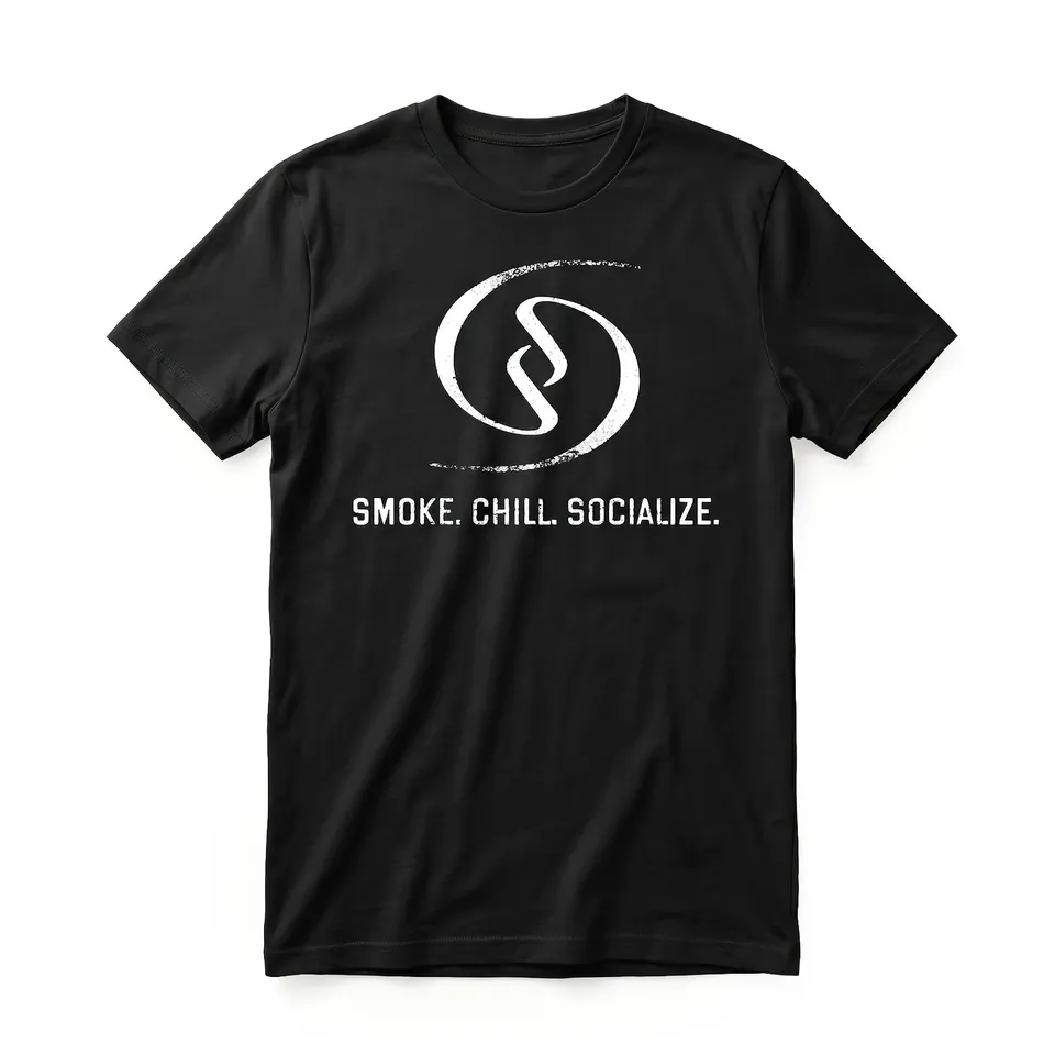 social-smoke-smoke-chill-socialize-t-shirt-black image 1