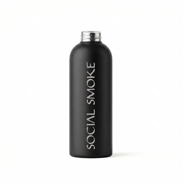 social-smoke-water-bottle-trinkflasche-matt-schwarz image 1
