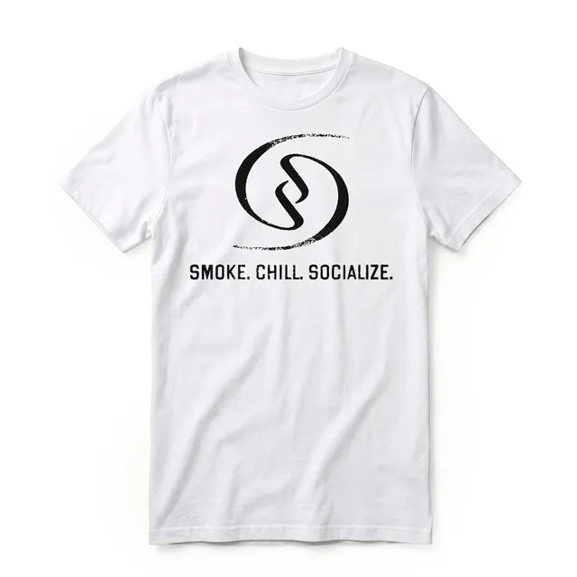 social-smoke-smoke-chill-socialize-t-shirt-white image 1