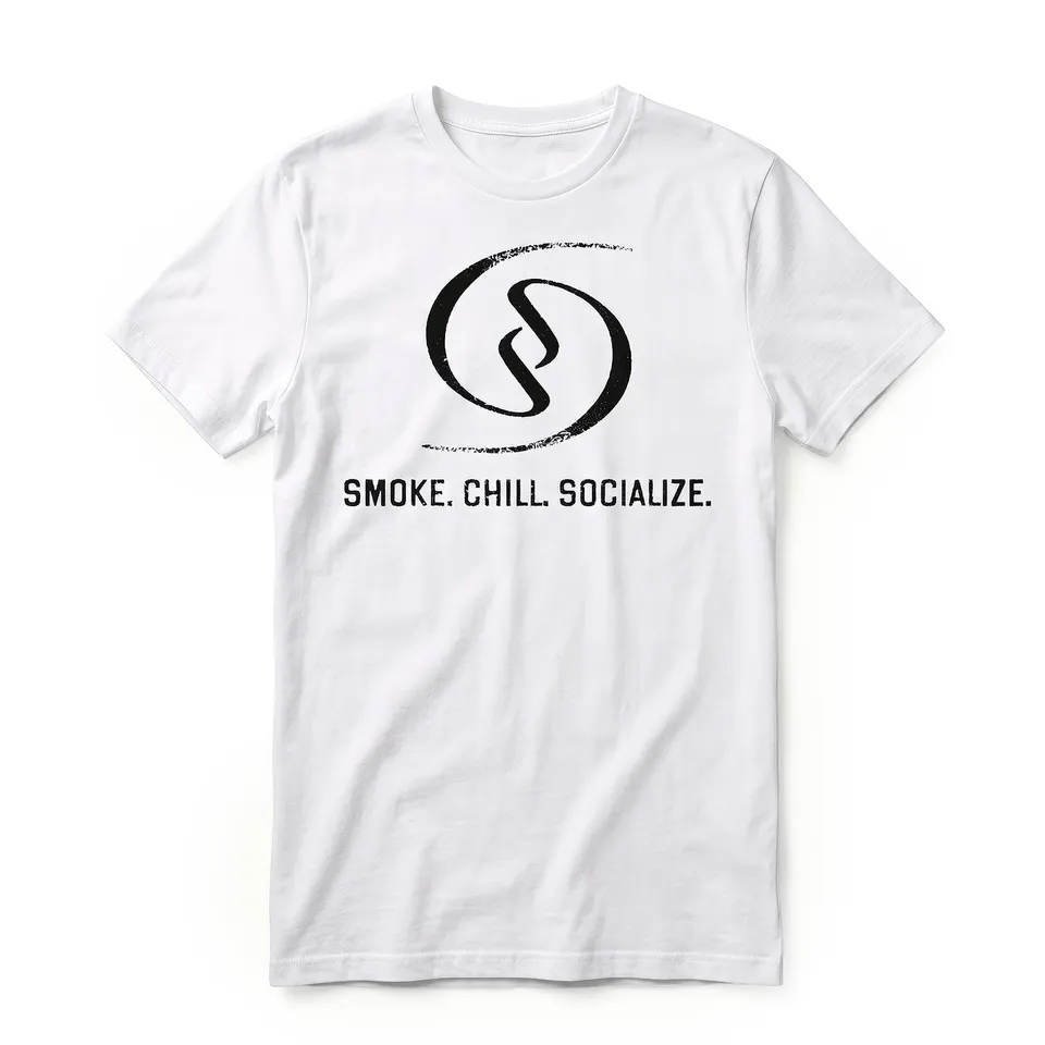 social-smoke-smoke-chill-socialize-t-shirt-white image 1